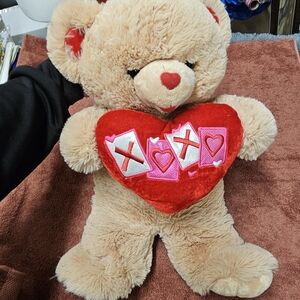 2013 Cute Tan Teddy Bear with Red Xoxo Heart